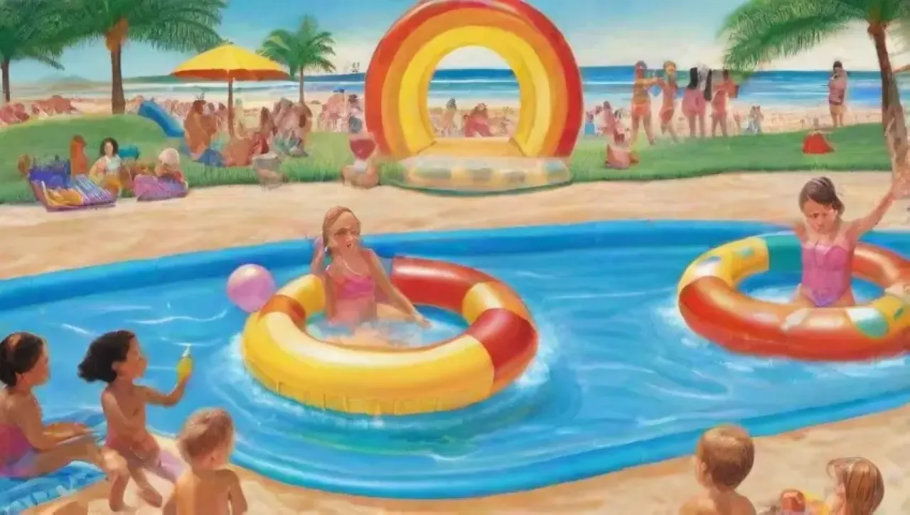 Un día de diversión en la playa con risas