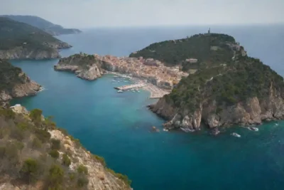 Mapa con vistas panorámicas costeras y paradas destacadas a lo largo de la Costa Brava.