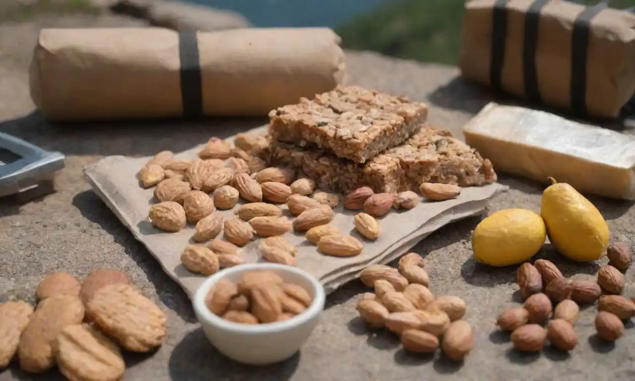 Comida nutritiva surtida como nueces