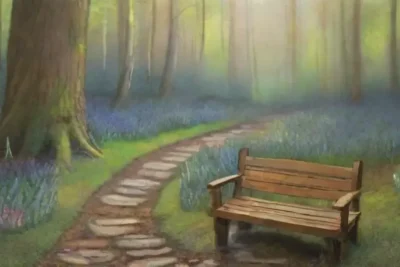 Un tranquilo sendero forestal invita a la reflexión con su luz