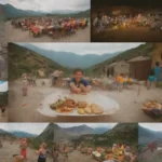 Un collage de experiencias locales como degustación de alimentos