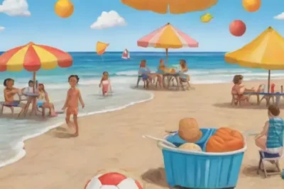 Un día perfecto en la playa lleno de sol