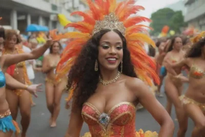 Carnaval callejero con bailarines