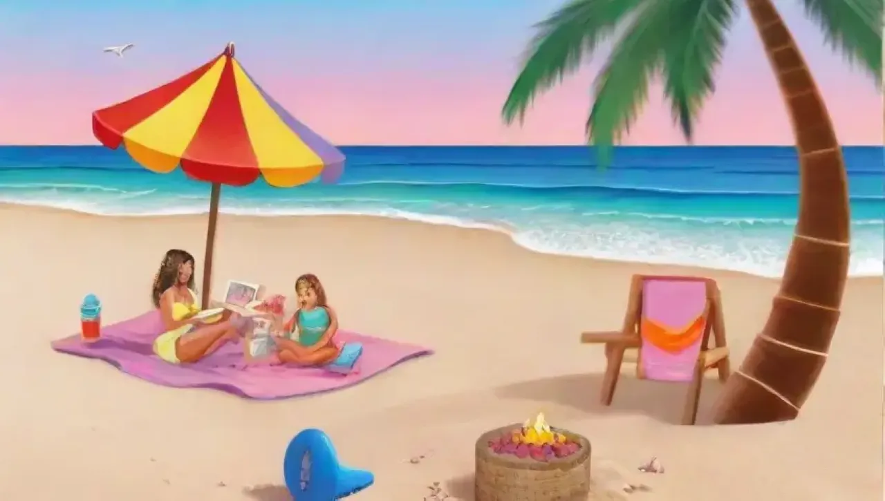 Un día perfecto en la playa con sol