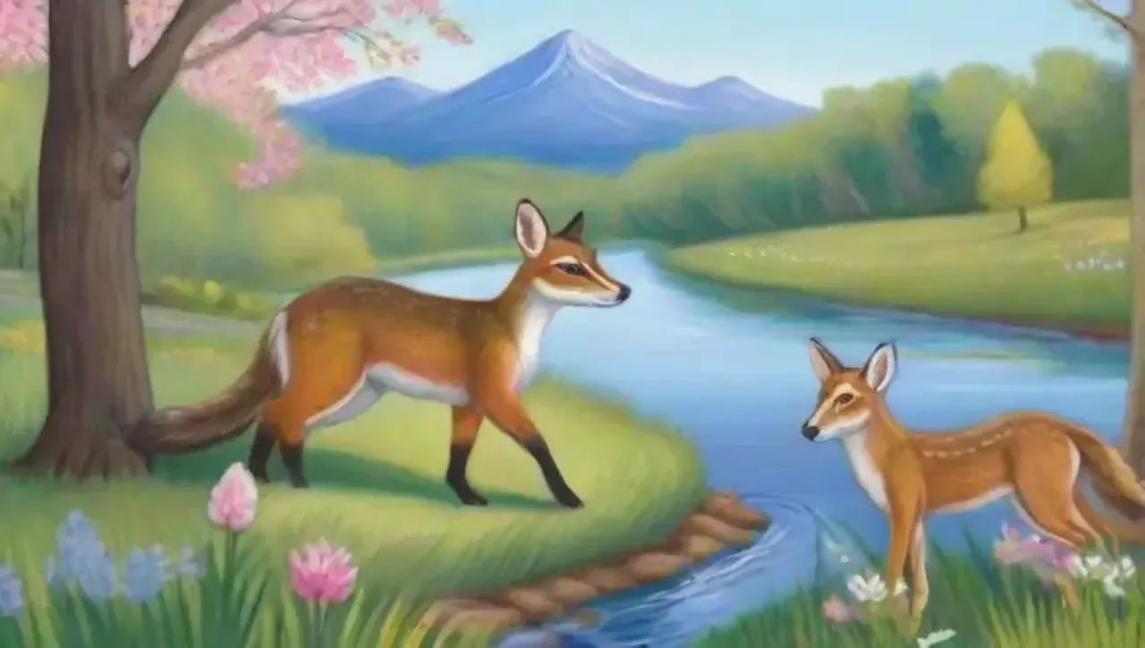 Un paisaje primaveral lleno de vida y armonía natural