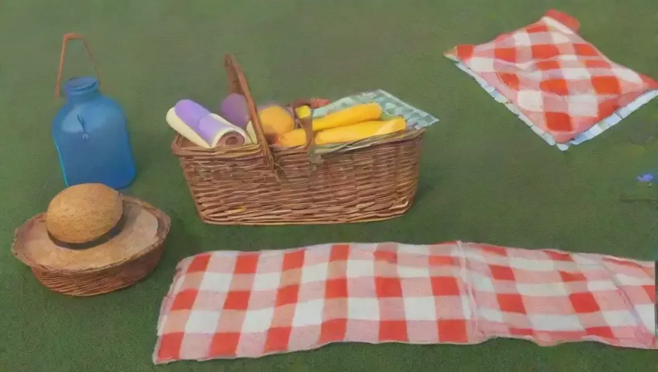 Un picnic alegre en un hermoso día soleado