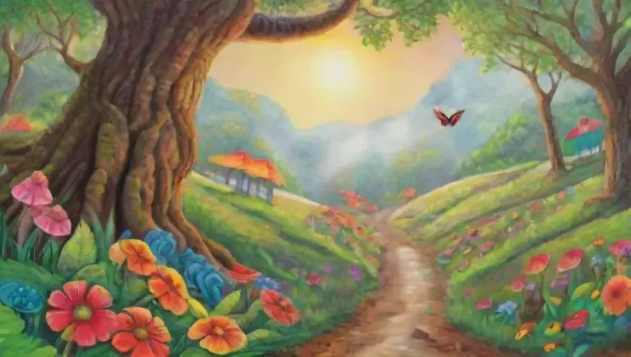 Un bosque vibrante lleno de vida y belleza natural
