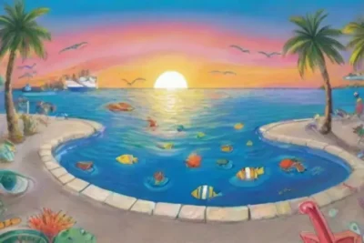 Un acuario vibrante con vida marina