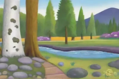 Un claro sereno en el bosque