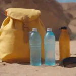 Una mochila con toalla