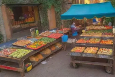 Mercados callejeros vibrantes llenos de colores