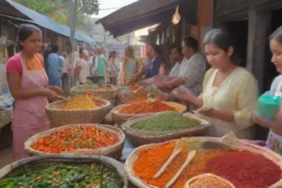 Mercados locales llenos de frutas