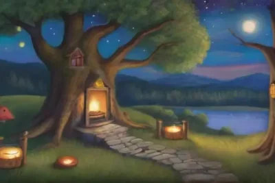 Un paisaje mágico lleno de murales vibrantes