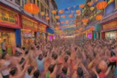 Un festival vibrante celebra la cultura con colores
