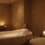 Espacio de spa con iluminación suave