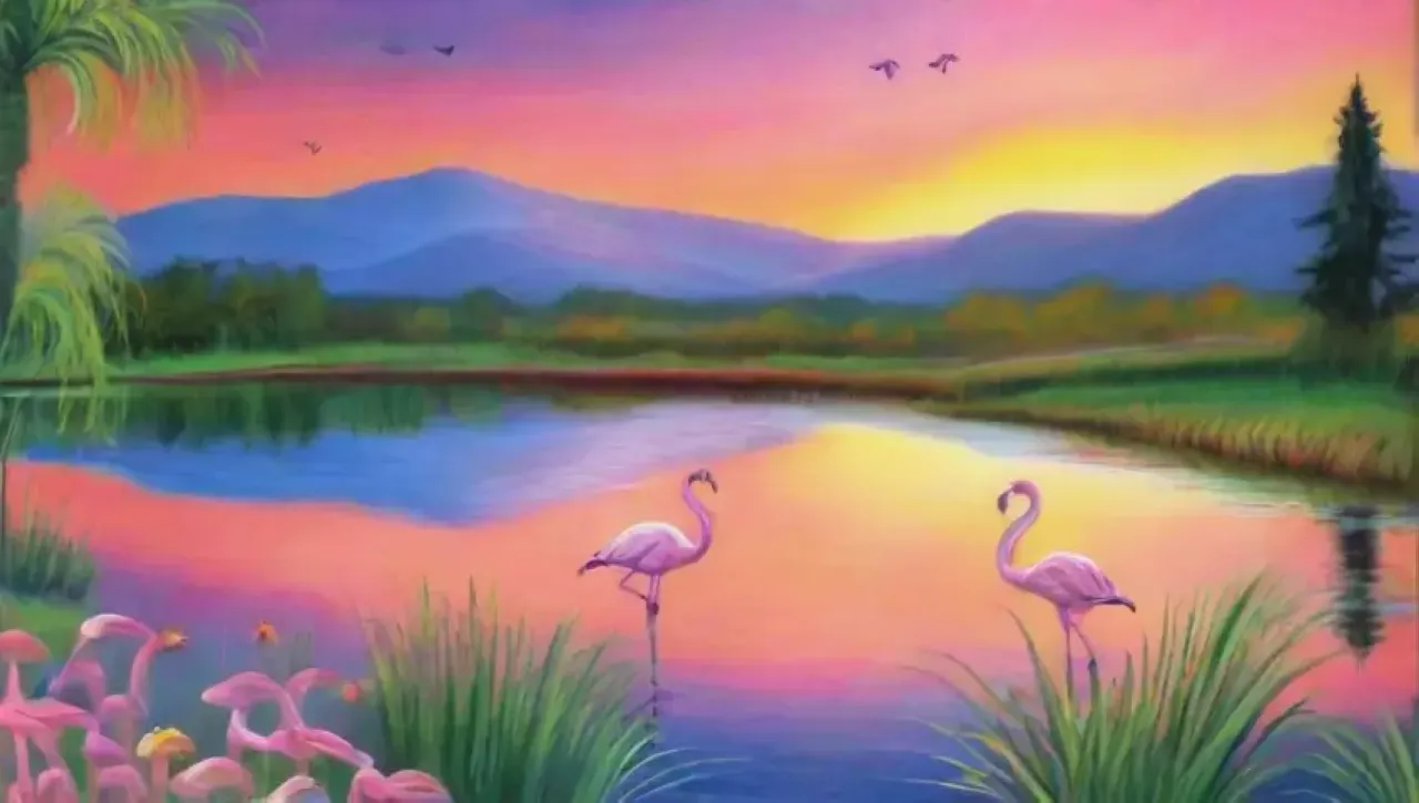 Un paisaje natural vibrante y sereno lleno de vida y belleza