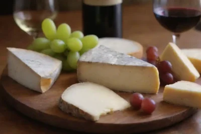 Un plato de queso muy bien organizado con varios quesos artesanales