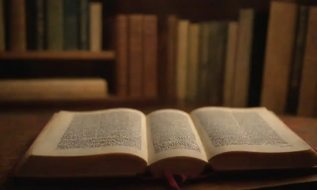 Libros abiertos rodeados de símbolos culturales como arte