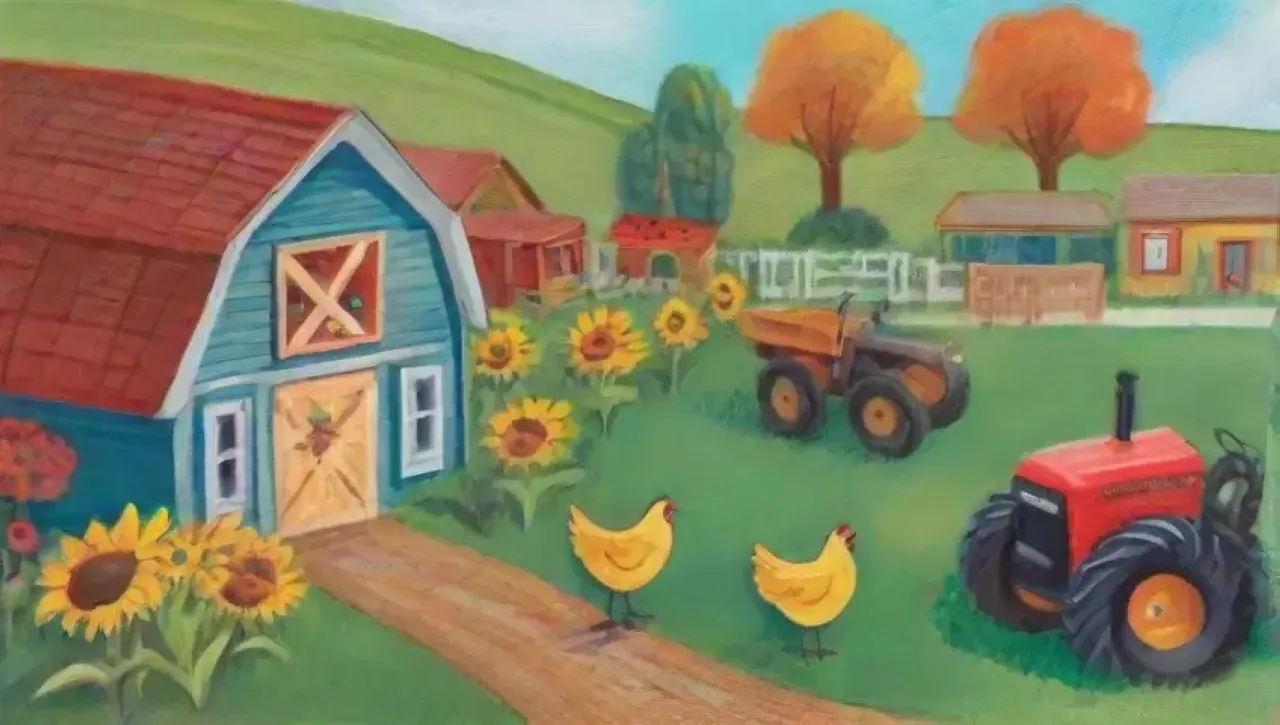 Un paisaje agrícola vibrante y lleno de vida