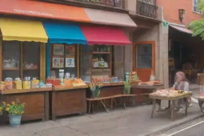 Una ciudad vibrante llena de arte
