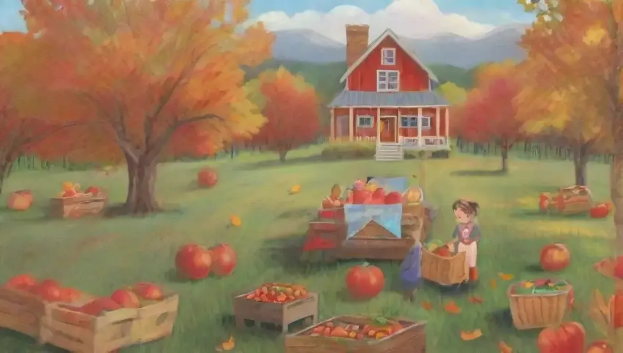 Un día de otoño lleno de risas, manzanas y paisajes coloridos