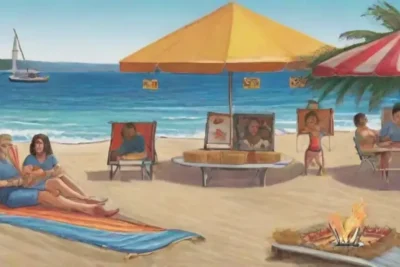 Un día perfecto de amigos disfrutando en la playa y la naturaleza