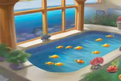 Un acuario mágico con coloridos corales
