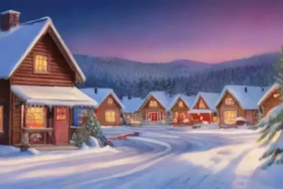 Un encantador paisaje invernal lleno de nieve