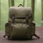 Un individuo empaquetando una pequeña mochila eficientemente para un viaje