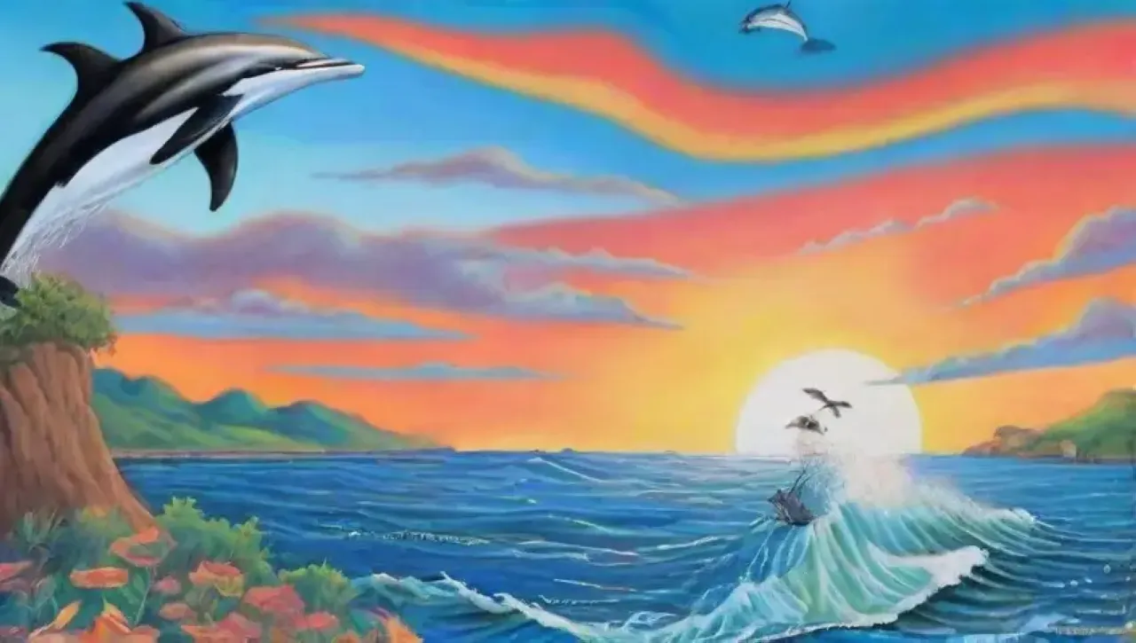 Un paisaje marino vibrante y sereno lleno de vida y belleza natural