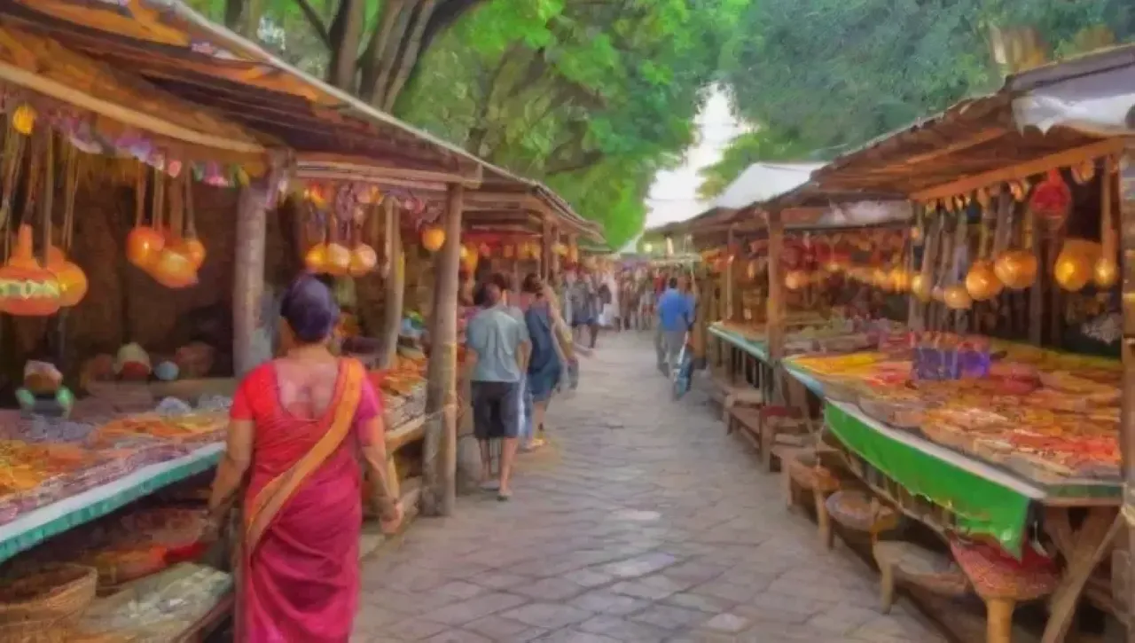 Un mercado vibrante lleno de colores, aromas y vida comunitaria