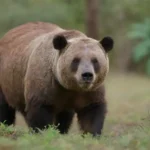 Guía mostrando imágenes de animales salvajes y mapas de la fauna local en un entorno natural.