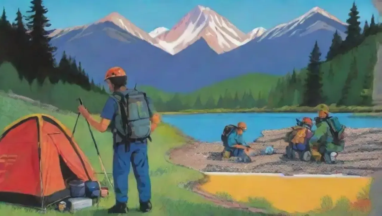 Imágenes vibrantes de seguridad en la montaña con equipos de emergencia y actividades al aire libre