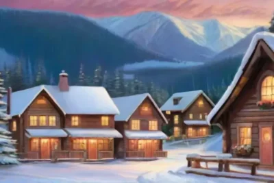Un paisaje invernal lleno de montañas nevadas