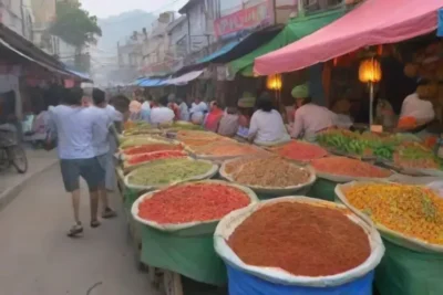 Mercados callejeros vibrantes con comida fresca