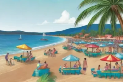 Escenas vibrantes de playas