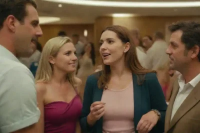 Un grupo de personas en un salón de un crucero
