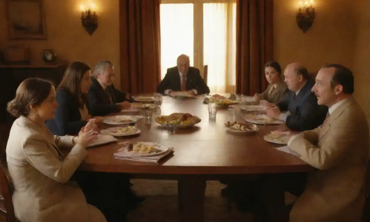 Grupo de viajeros compartiendo historias y consejos alrededor de una mesa.