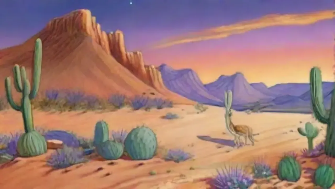 El desierto es un paisaje de belleza solitaria y vibrante