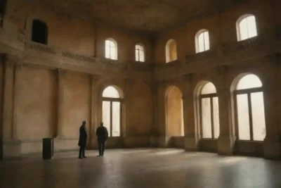 Arquitectos examinando el diseño y la condición de un espacio público histórico.