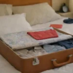 Valija abierta con ropa de verano