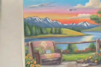 Un paisaje sereno con montañas