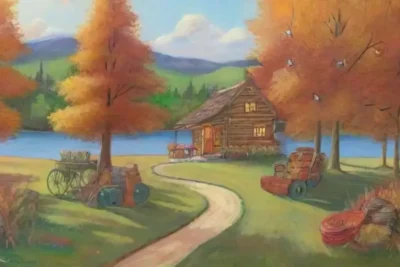 Un hermoso paisaje otoñal lleno de colores