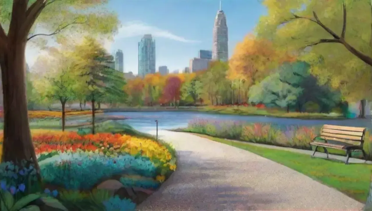 Parques verdes, vida urbana vibrante y naturaleza en armonía