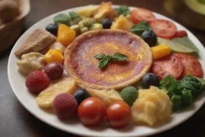 Un pelo gourmet presentado artísticamente