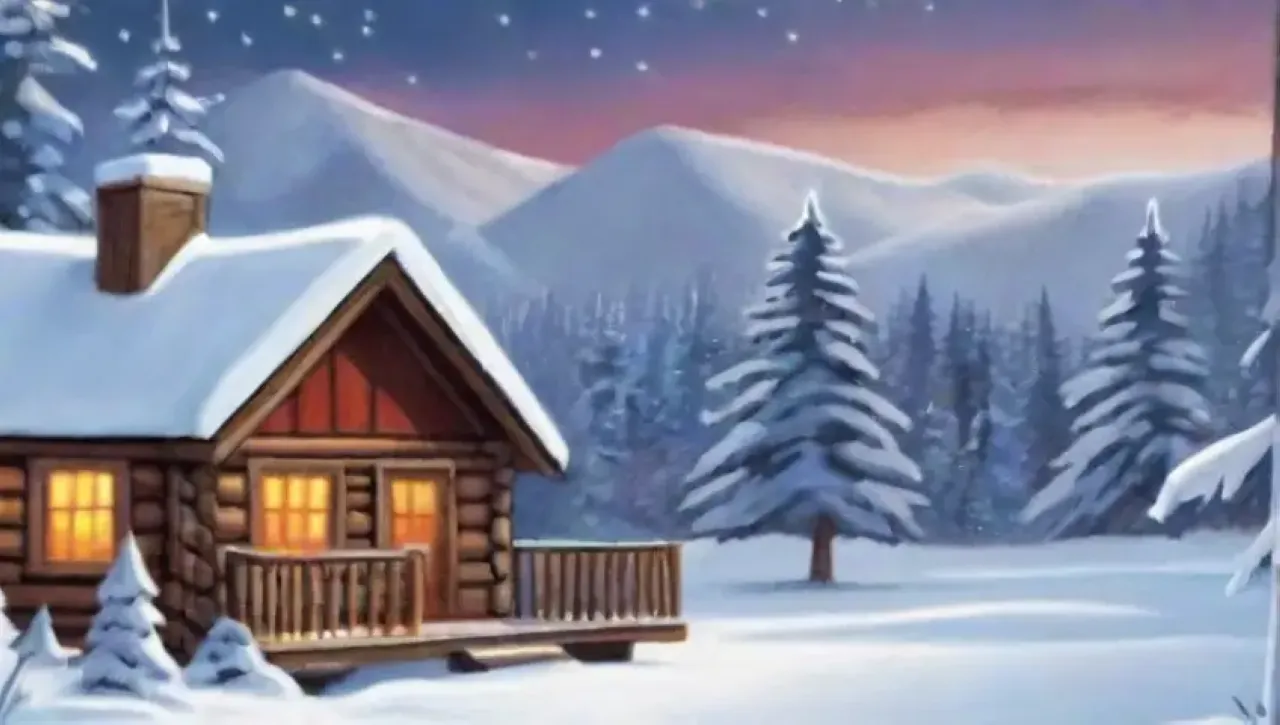 Un paisaje invernal idílico y sereno