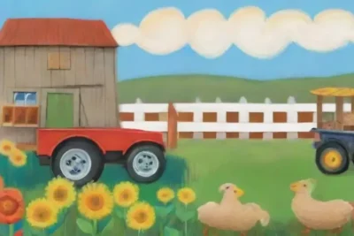 Un idílico día en la granja con animales
