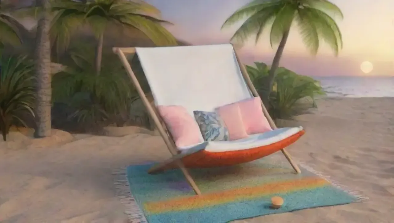 Un paisaje sereno de playa con colores suaves, naturaleza y momentos de tranquilidad