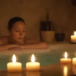 Persona relajante en un spa