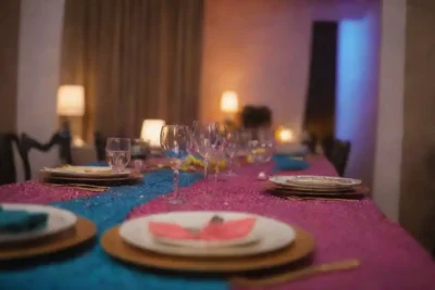 Mesa decorada con temática especial